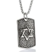 European and American fashion trend titanium steel pendant, military brand pendant, retro punk style stainless steel men's and women's necklace, hexagram star necklace details Picture